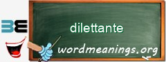 WordMeaning blackboard for dilettante